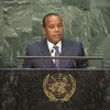 O Primeiro-Ministro Patrice Emery Trovoada, de São Tomé e Príncipe, discursa no debate geral da  Assembleia Geral