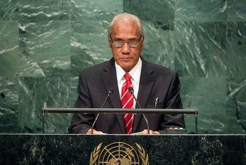 Samiuela 'Akilisi Pohiva, Prime Minister of the Kingdom of Tonga, addresses the general debate of the General Assembly’s seventy-first session.