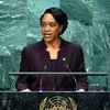 Foreign Minister Francine Baron of Dominica addresses the general debate of the General Assembly’s seventy-first session.