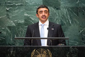 Foreign Minister Sheikh Abdullah Bin Zayed Al Nahyan of the United Arab Emirates addresses the general debate of the General Assembly’s seventy-first session.