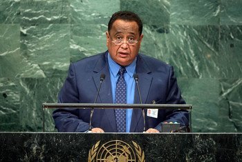 Foreign Minister Ibrahim Ahmed Abd al-Aziz Ghandour of Sudan addresses the general debate of the General Assembly’s seventy-first session.