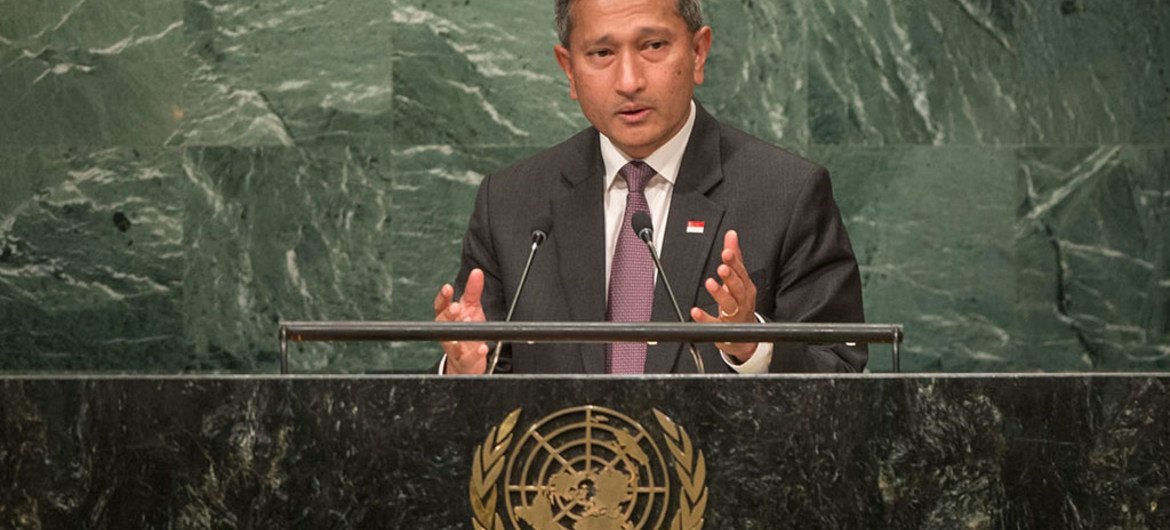Vivian Balakrishnan, Minister for Foreign Affairs of the Republic of Singapore, addresses the general debate of the General Assembly’s seventy-first session.