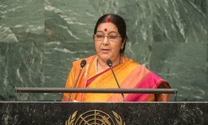 Sushma Swaraj, Minister for External Affairs of India, addresses the general debate of the General Assembly’s seventy-first session.