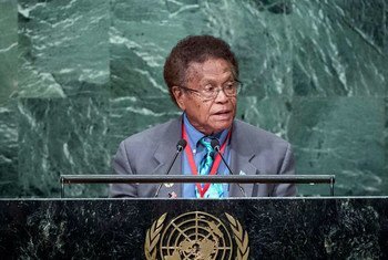 Caleb Otto, Permanent Representative of the Republic of Palau to the United Nations, addresses the general debate of the General Assembly’s seventy-first session.