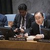 من الأرشيف: الأمين العام بان كي مون في مجلس الأمن. المصدر: الأمم المتحدة / أماندا فويسارد