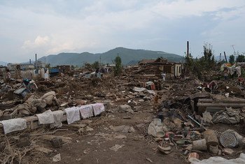 Destrozos causados por el tifón Lionrock en Corea del Norte. Foto: ONU/ Marina Throne-Holst