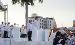 Signing ceremony of the Colombian peace agreement in Cartagena. 26 September 2016.