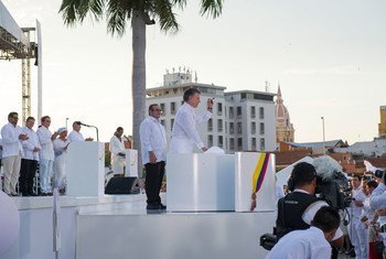 Signing ceremony of the Colombian peace agreement in Cartagena. 26 September 2016.