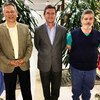 General Javier Perez Aquino, Coordinator of the tripartite Mechanism and head of international observers at the UN Mission in Colombia (centre) with Admiral Romero, delegate of the Government of Colombia (left) and Marco Leon Calarca, delegate of the FARC