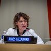 Relatora de direitos humanos das Nações Unidas Agnes Callamard. 
