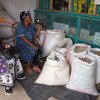 Shoppers having a sugary drink in a small town in Kenya's Eastern Province.