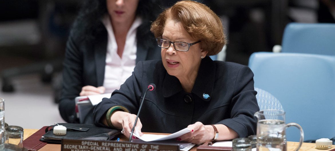 秘书长特别代表兼联合国海地稳定特派团团长奥诺雷（Sandra Honore）。