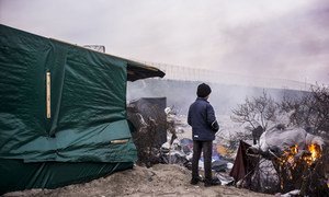 Un jeune résident dans la "jungle" de Calais, en France (archives). Photo HCR/Corentin Fohlen