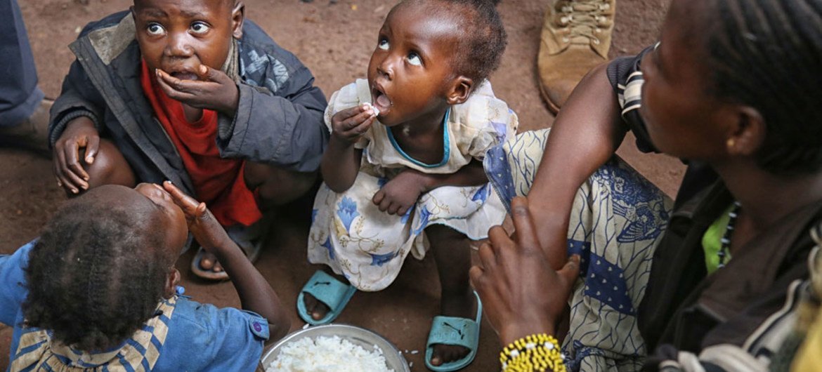 الأطفال في جمهورية أفريقيا الوسطى. المصدر: بعثة الأمم المتحدة المتكاملة المتعددة الأبعاد لتحقيق الاستقرار في جمهورية أفريقيا الوسطى/