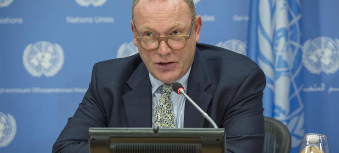 Le Rapporteur spécial des Nations Unies sur les droits de l'homme et la lutte contre le terrorisme, Ben Emmerson. Photo ONU/Cia Pak