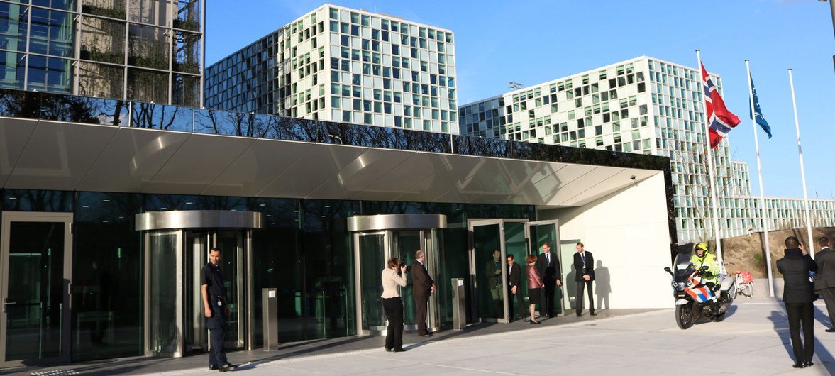 International Criminal Court permanent headquarters in The Hague.