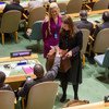 Collection of ballots at the 36th plenary meeting of the seventy-first session of the General Assembly, to elect 14 new members to the Human Rights Council.