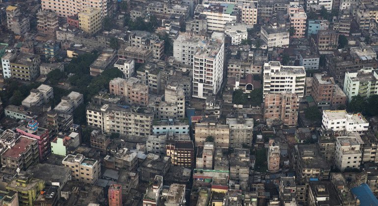 Vista aérea de Dhaka, la capital de Bangladesh. 