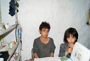 Children at the home clinic in Foot village, Sa’ada Governorate, northern Yemen. The clinic provides basic health services for the 3,000 people in the village.