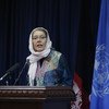 La jefa de la UNAMA y representante especial de la ONU en Afganistán, Pernille Kardel. Foto: UNAMA/Fardin Waezi