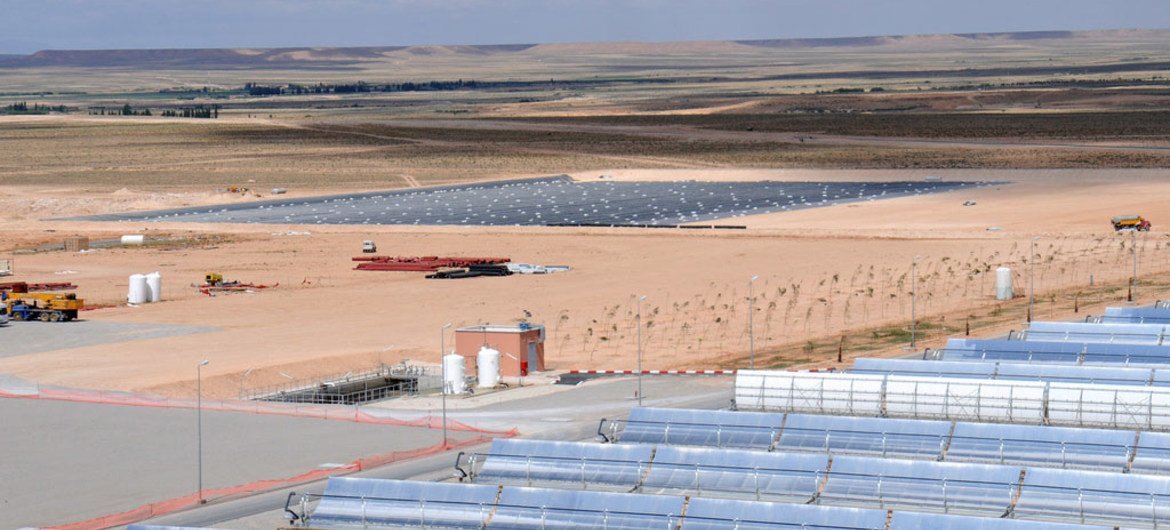 La centrale thermo-solaire d'Ain Beni Mathar au Maroc (archives).