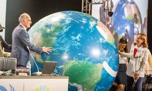 COP22 President and Morocco’s Foreign Minister Salaheddine Mezouar (left) with COP 21 President and France’s environment Minister in charge of climate-related international relations Ségolène Royal at the opening of COP 22 in Marrakesh, Morocco.