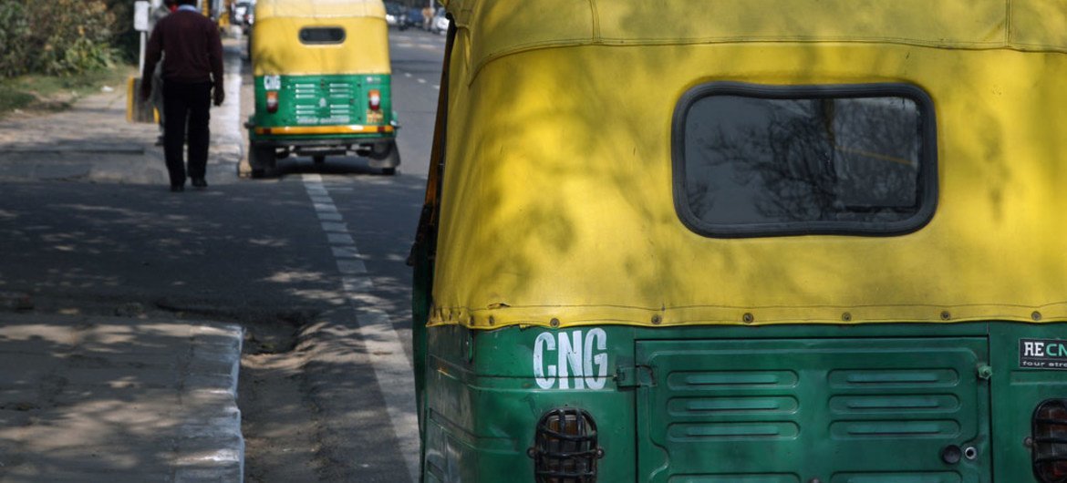 Auto ricskshaw in Delhi, India.