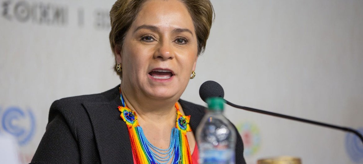 من الأرشيف: الأمينة التنفيذية لاتفاقية الأمم المتحدة الإطارية بشأن تغير المناخ، باتريسيا إسبينوزا.