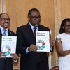 联合国艾滋病规划署执行主任西迪贝参加报告发布仪式。图片提供：艾滋病规划署