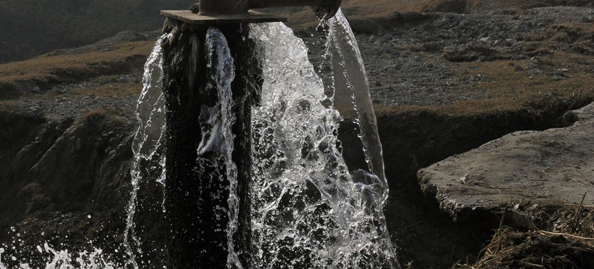 Water infrastructure in Ferghana Valley, Uzbekistan.
