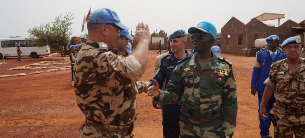 UN peacekeepers in Bria, Central African Republic.