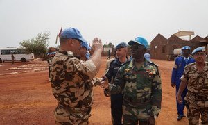 UN peacekeepers in Bria, Central African Republic.