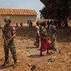 联合国维和人员在中非共和国布里亚巡逻。/ (资料) 