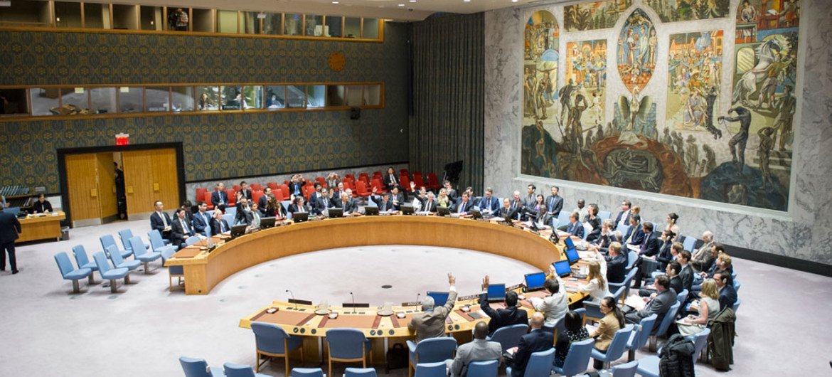 Reunión del Consejo de Seguridad en la que se aprobaron nuevas sanciones a Corea del Norte, en diciembre de 2016. Foto de archivo: ONU/Rick Bajornas