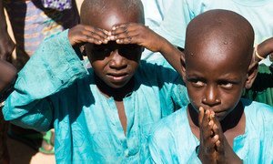 Two young boys at Maina Kaderi camp for internally displaced persons in the Diffa region, Niger.