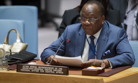 Chefe do Escritório Regional das Nações Unidas para a África Central, Unoca, François Louncény Fall, no Conselho de Segurança. 