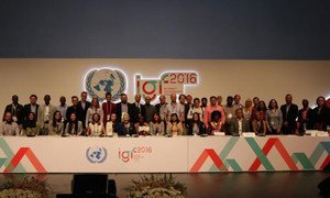 Participants at the 11th annual United Nations Internet Governance Forum (IGF) in Jalisco, Mexico.