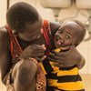 Nyarake Koang, 25, and her 1 year old son Tesloach Reath.