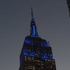 El Empire State iluminado de azul para conmemorar los 70 años de UNICEF. Foto: UNICEF/Susan Markisz