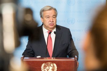 Le Secrétaire général désigné de l'ONU, Antonio Guterres. Photo ONU/Rick Bajornas