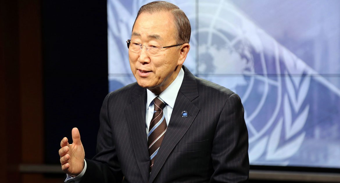 Le Secrétaire général de l'ONU, Ban Ki-moon, lors de son dernier entretien accordé au Centre d’actualités de l’ONU avant de quitter ses fonctions.