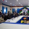 مندوبون أثناء حضورهم لمنتدى القيادة الوطنية في الصومال.