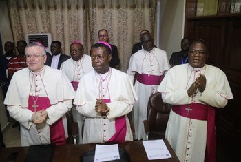 Centre interdiocésain de Kinshasa - Signature le 31 décembre 2016, sous l’égide de la Conférence épiscopale nationale du Congo (CENCO) d’un accord politique sur la tenue des élections en RDC. Photo MONUSCO/ John Bompengo