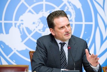 Pierre Krähenbühl, UNRWA Commissioner-General, launches the 2017 UNRWA emergency response to the Occupied Palestinian Territory and Syria crises, Palais des Nations. 9 January 2017. UN Photo/Violaine Martin