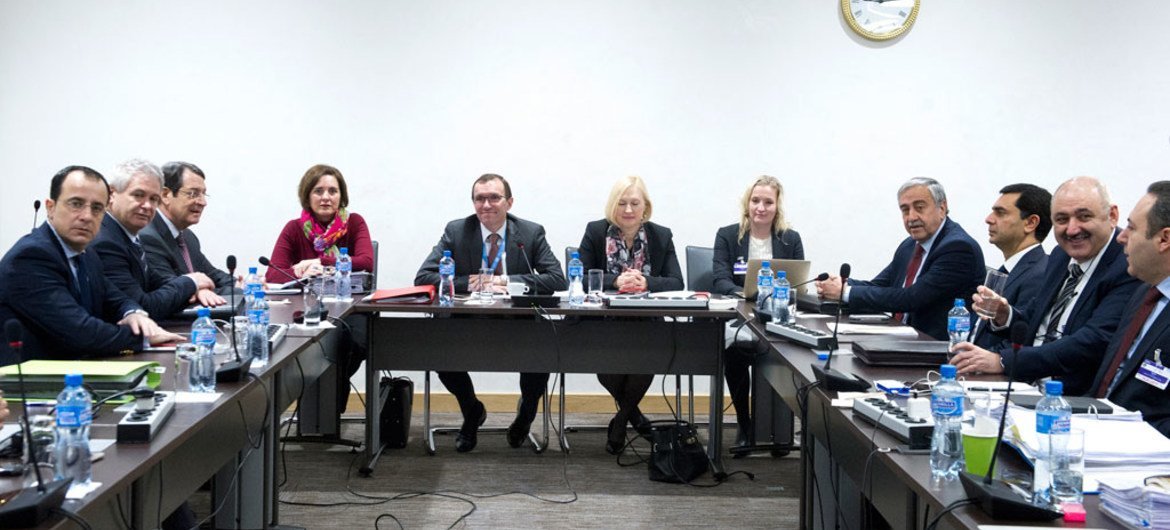 Third day of the Cyprus talks held in Geneva. 11 January 2017.