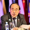 Wu Hongbo, UN Under-Secretary-General for Economic and Social Affairs addresses opening plenary of the UN World Data Forum in Cape Town, South Africa.