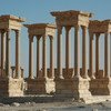 El Tetrápilo de Palmira, Siria. Foto: UNESCO/Ron Van Oers