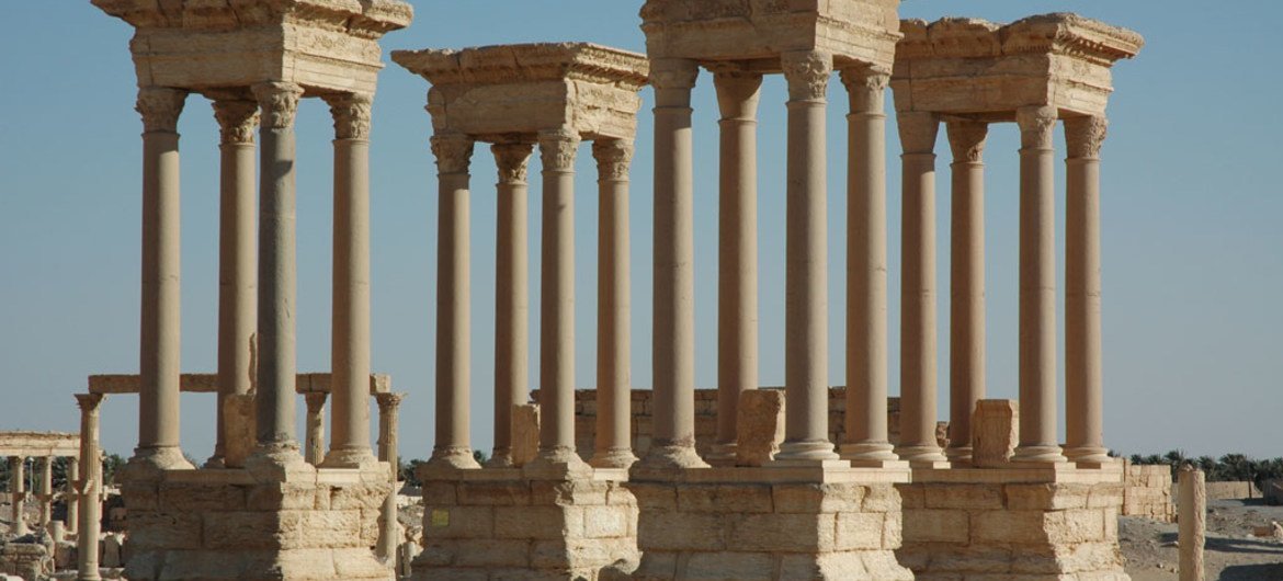 叙利亚帕尔米拉古迹。教科文组织/Ron Van Oers