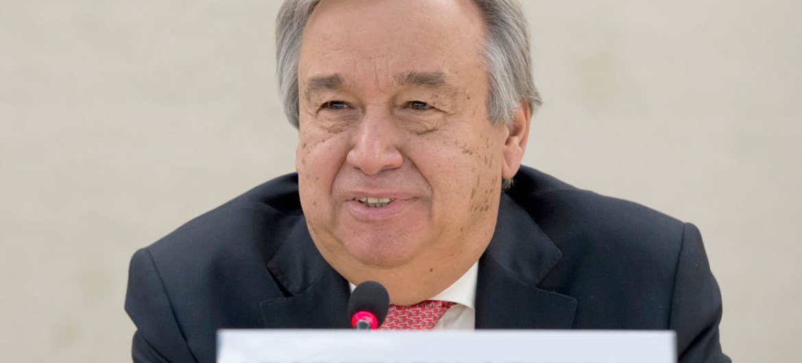 Secretário-geral, António Guterres.