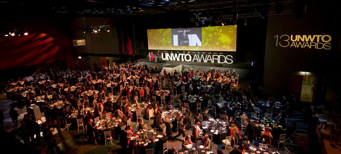 Wide view of the 13th UNWTO Awards Ceremony and Gala Dinner.